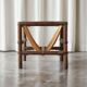 1970s canvas and bamboo magazine rack