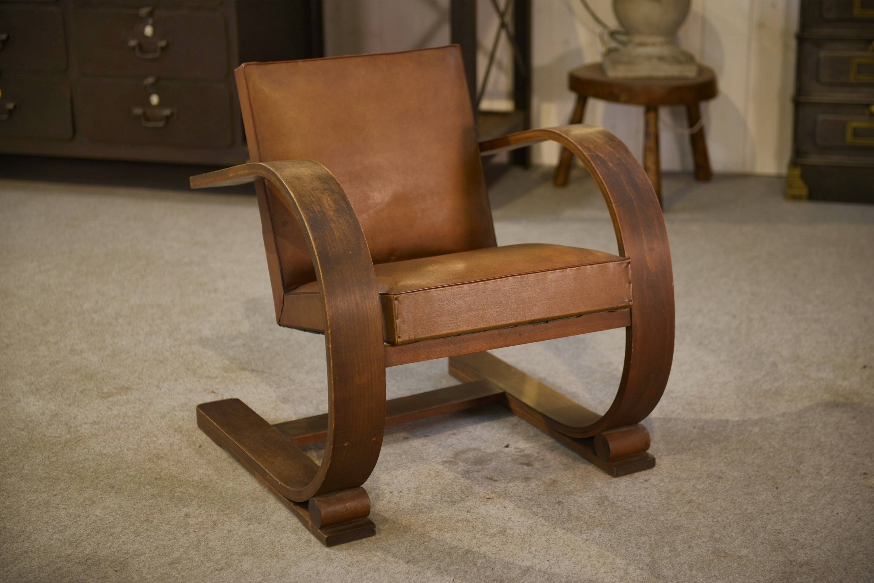 Armchair by Adrien Audoux and Frida Minet for Vibo Vesoul 1950s