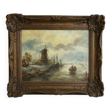 Huile Sur Panneau Paysage Hivernal