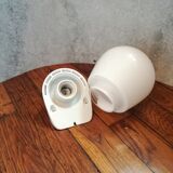 Ovoid wall lamp in earthenware and glass ø20