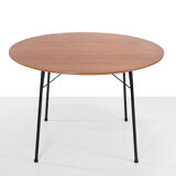 Round teak dining table by Arne Jacobsen model 3600 by Fritz Hansen for Pastoe