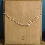 Mirror frame wood plaster gilded stucco