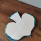 Vintage bowl in the shape of a slightly speckled blue enamelled bird