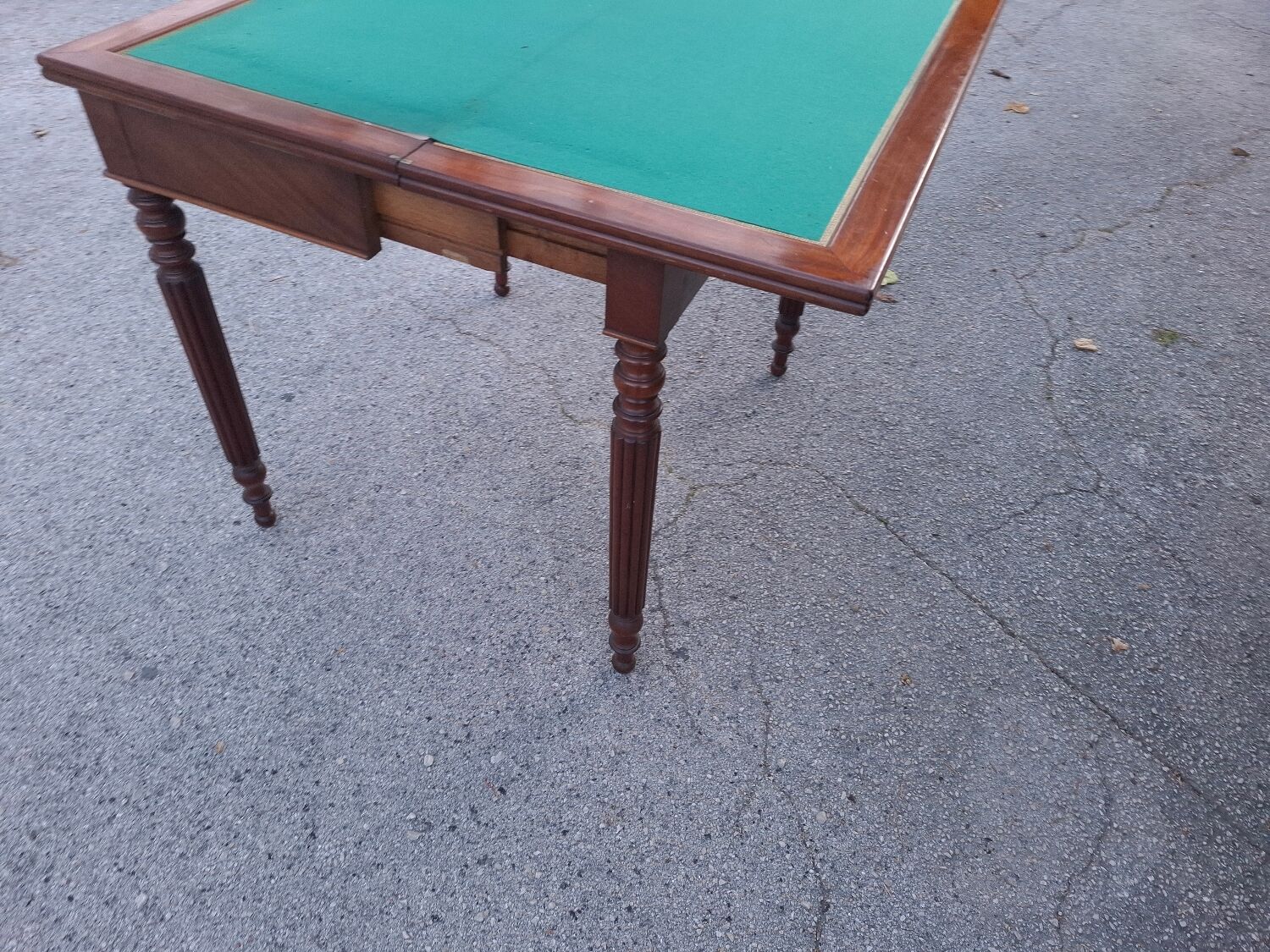 19th century mahogany games table, console