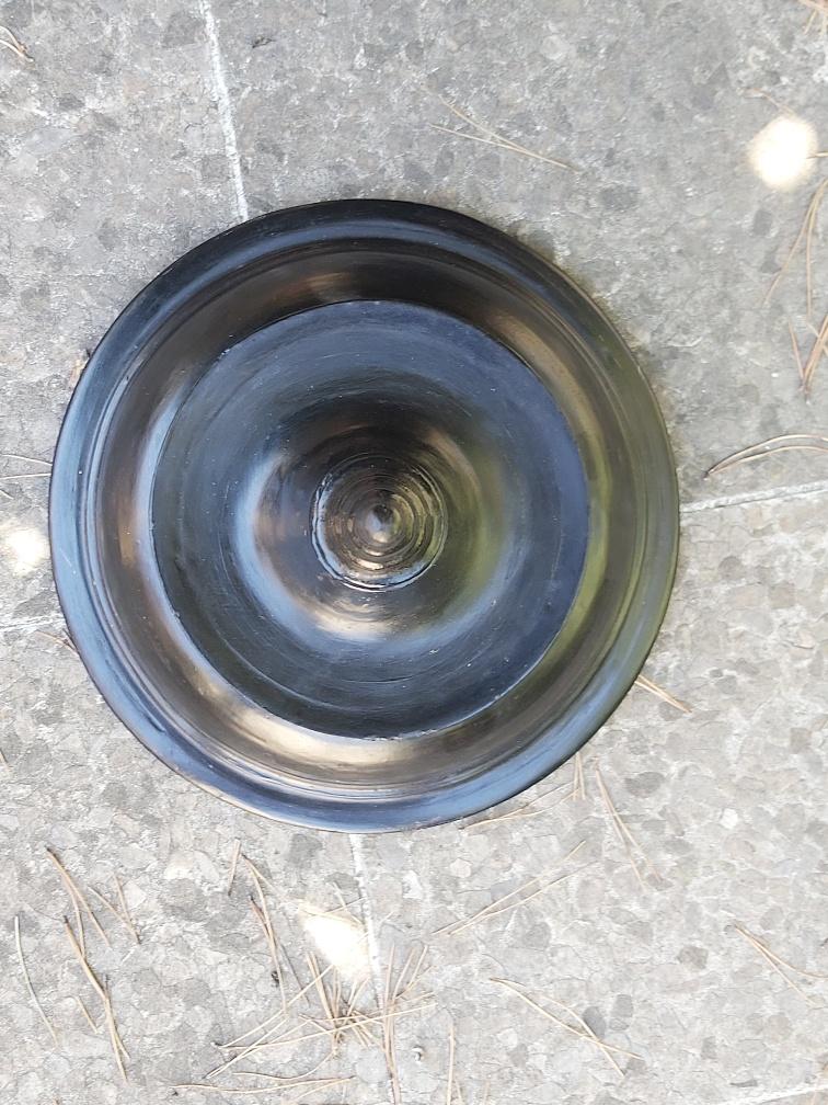 Ancient Burmese laywood offering pot