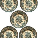 5 small antique Wedgwood ironstone plates – 17.5 cm