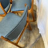 Chaises scandinaves en teck massif Erick Buch 1960