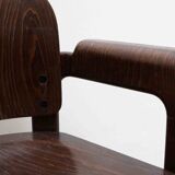 Vintage Bruno Rey ebony chair with armrests