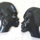 Sculptures profils africains en ébène