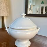 Antique white earthenware soup tureen – Lunéville