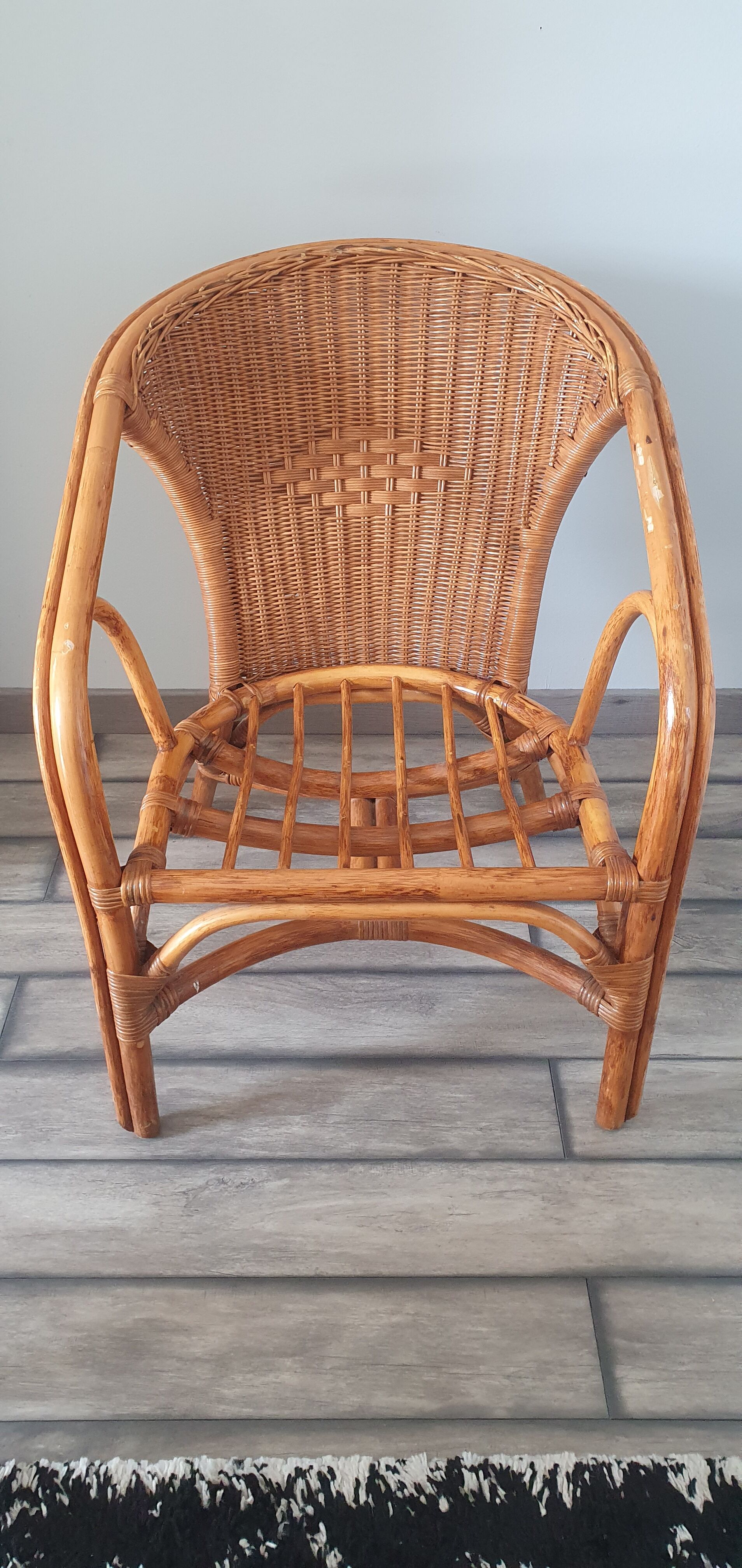 Rattan armchairs