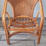 Rattan armchairs