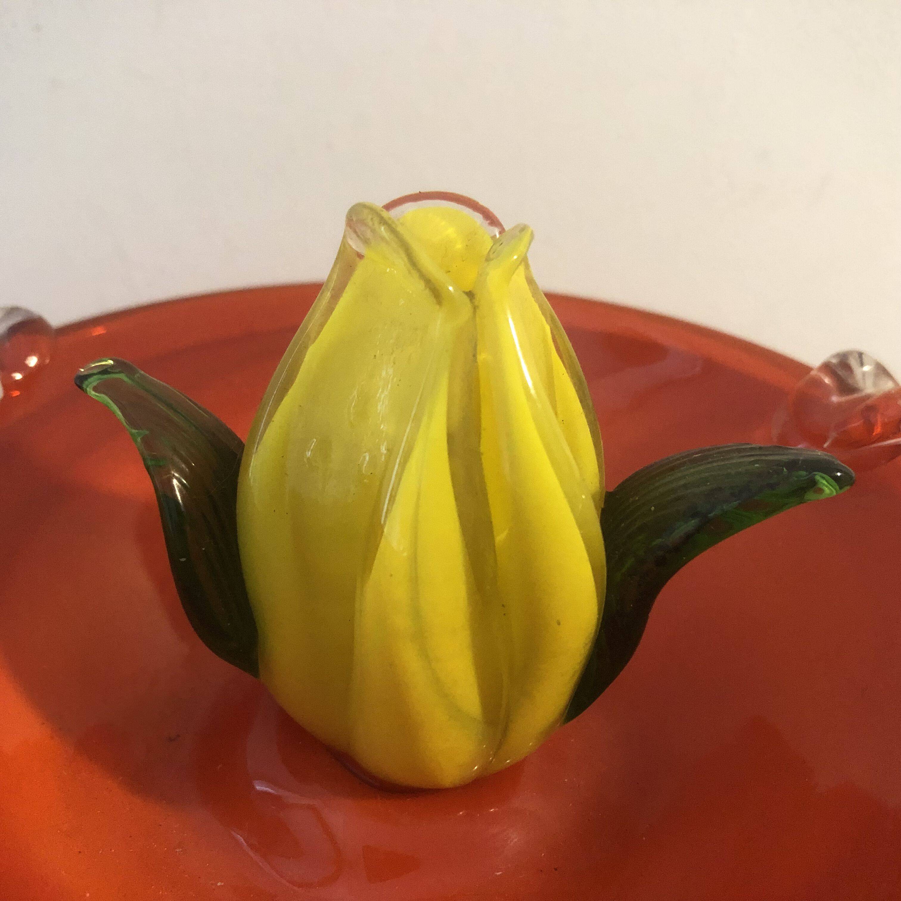 Blown glass ashtray