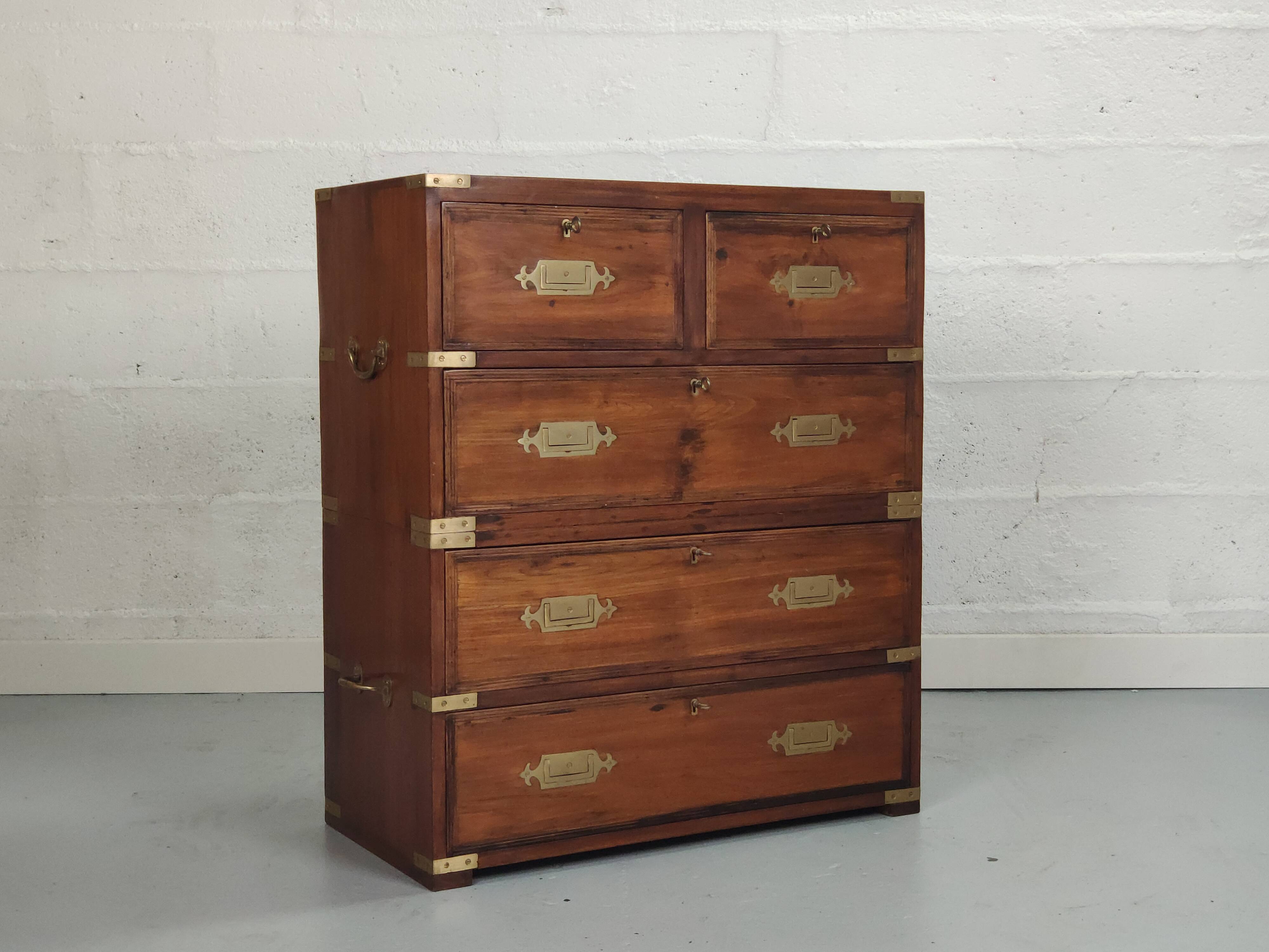 Commode de marine teck poignée laiton