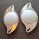 paire appliques 20 eme inox verre opaque