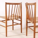 4x J80 Dining Chair by Jørgen Bækmark in Oak, 1967 FDB Møbler, Denmark
