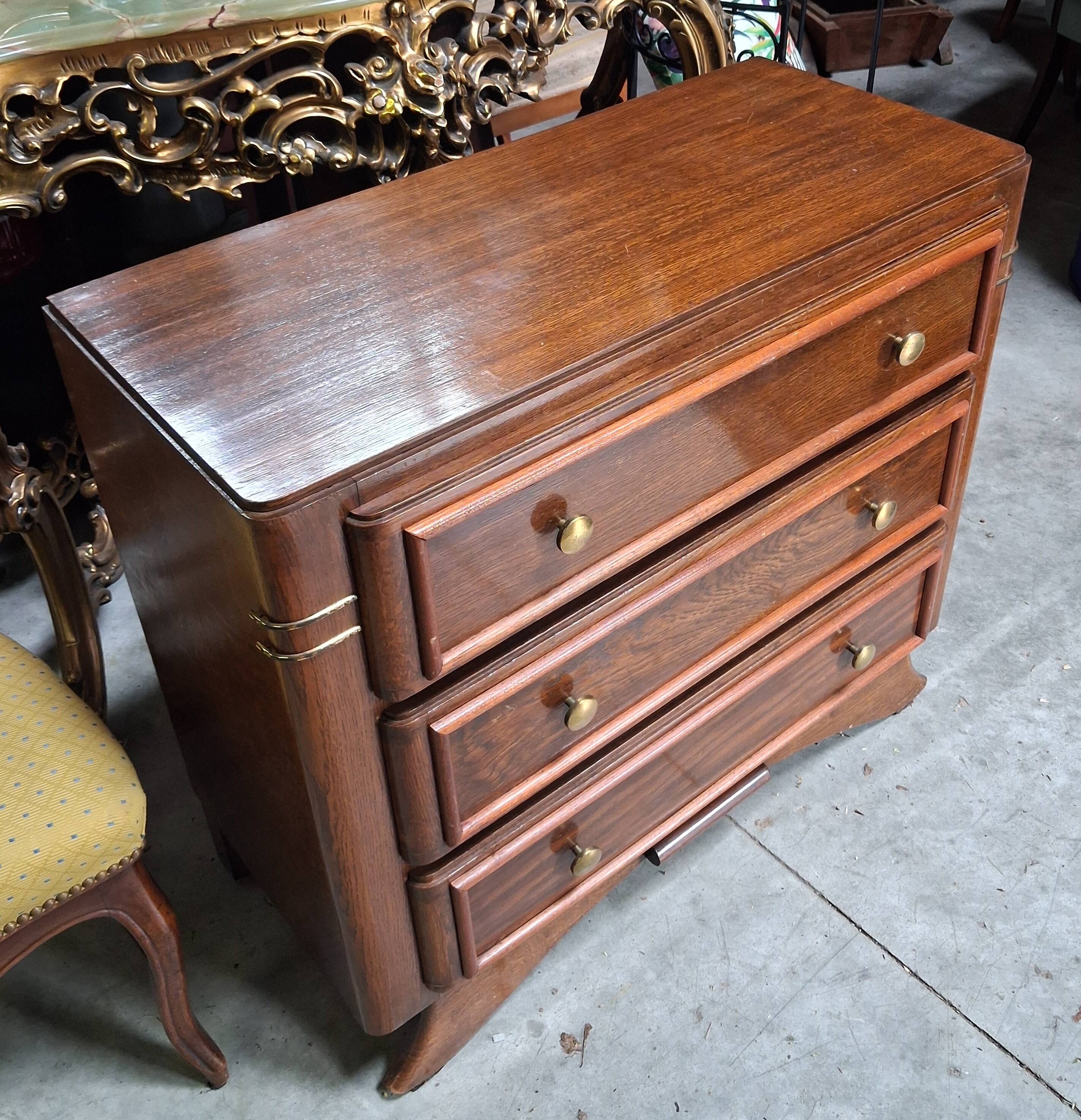 Art Deco commode in mahogany and stained wood