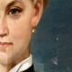 Portrait of a young girl on canvas late XIX century, signed and dated