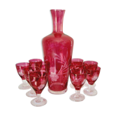 Set de 10 verres et carafe à alcool ou liqueur