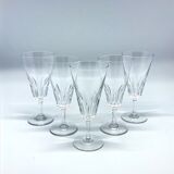 Five Baccarat champagne flutes