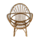 Armchair basket in vintage rattan 60's