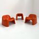 Fauteuil Toga orange par Sergio Mazza pour Artemide, 1960