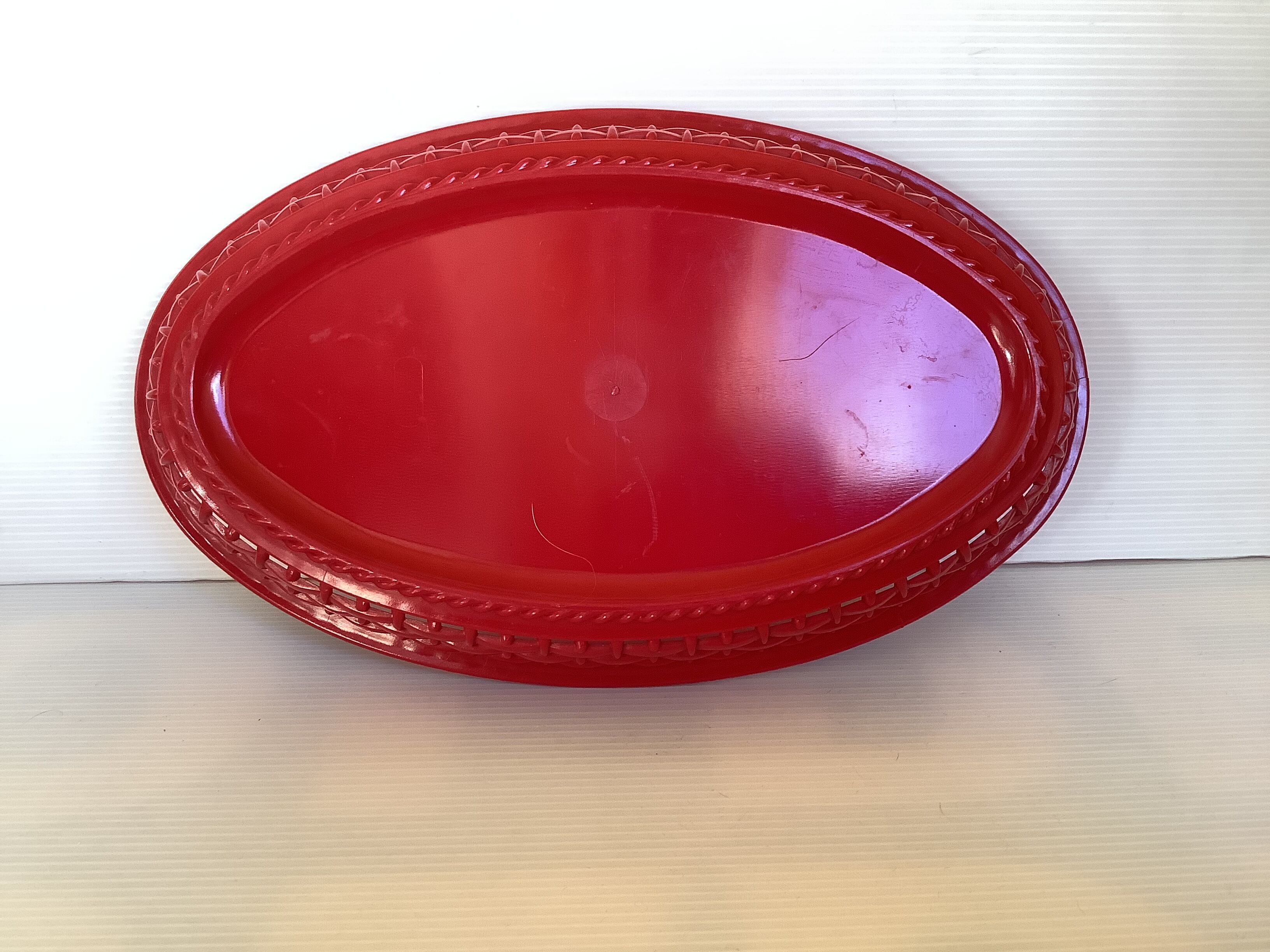 Red oval basket