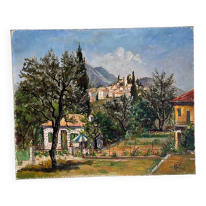 Toile signée André