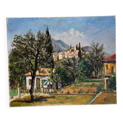 Toile signée André Raibaud « paysage de Provence