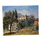 Canvas signed André Raibaud “Provence landscape”