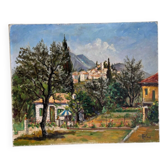 Canvas signed André Raibaud “Provence landscape”