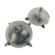 Pair of chrome-plated glass sconces