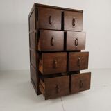 Armoire à archives double en chêne massif – Pays-Bas, 1920–1940