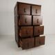 Armoire à archives double en chêne massif – Pays-Bas, 1920–1940