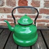 Enameled sheet metal teapot