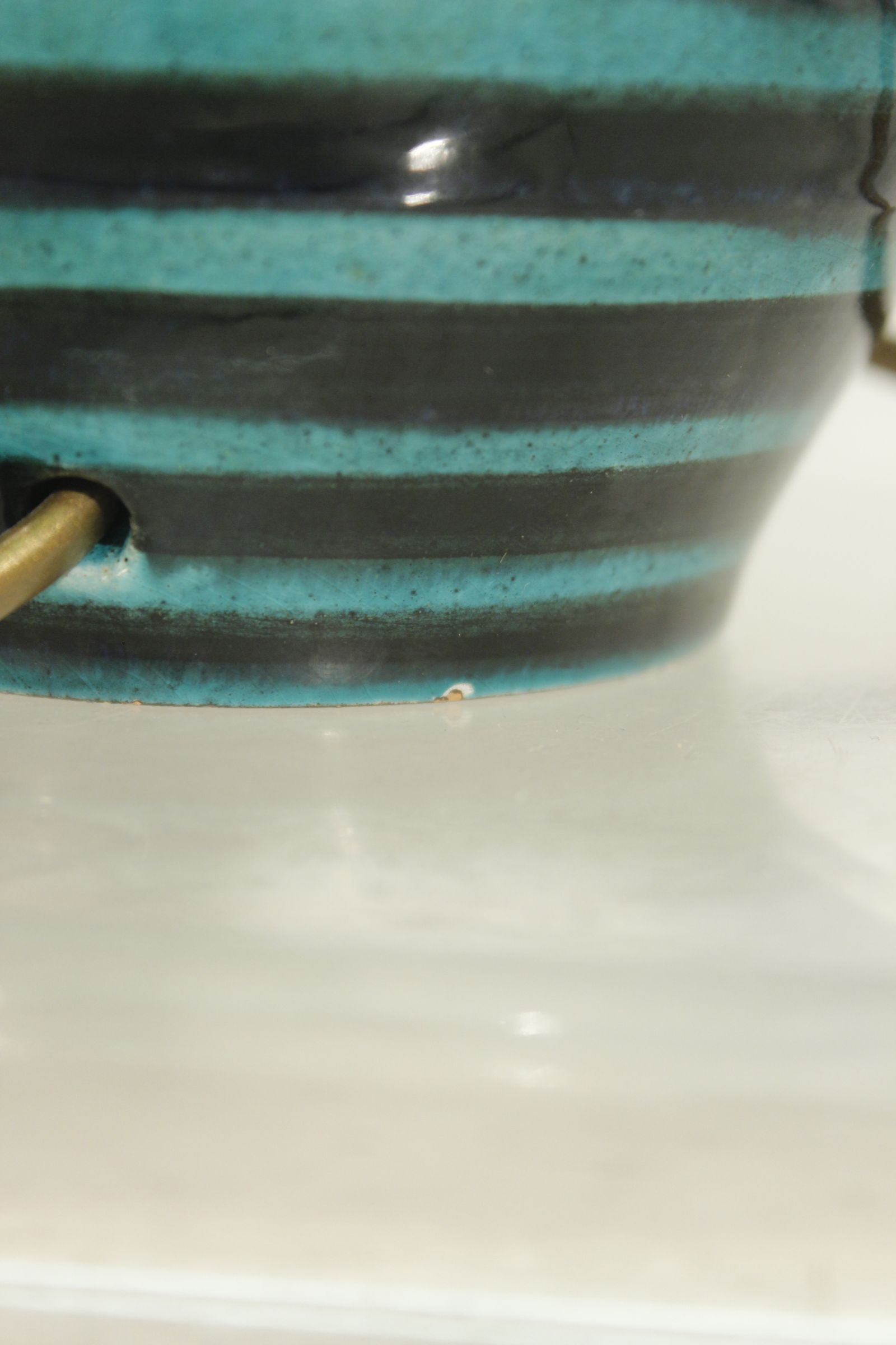 Ceramic lamp base from the Müller workshops in Lucerne Switzerland 1950s