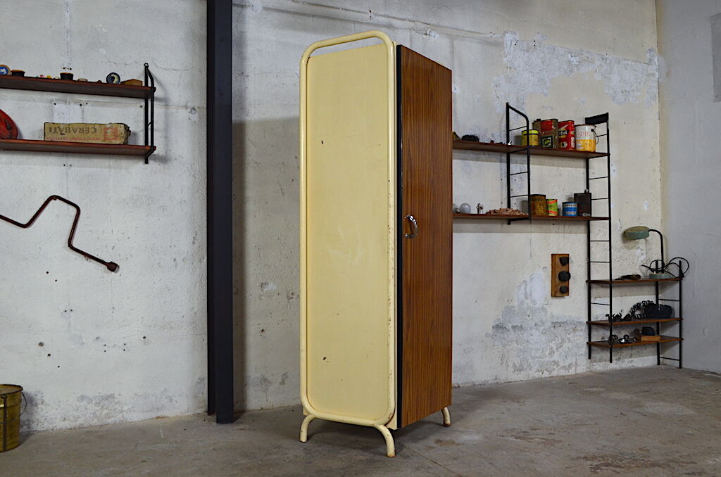 Locker room furniture industrialist peter vintage 1950