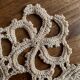 Crochet placemat, vintage, beige