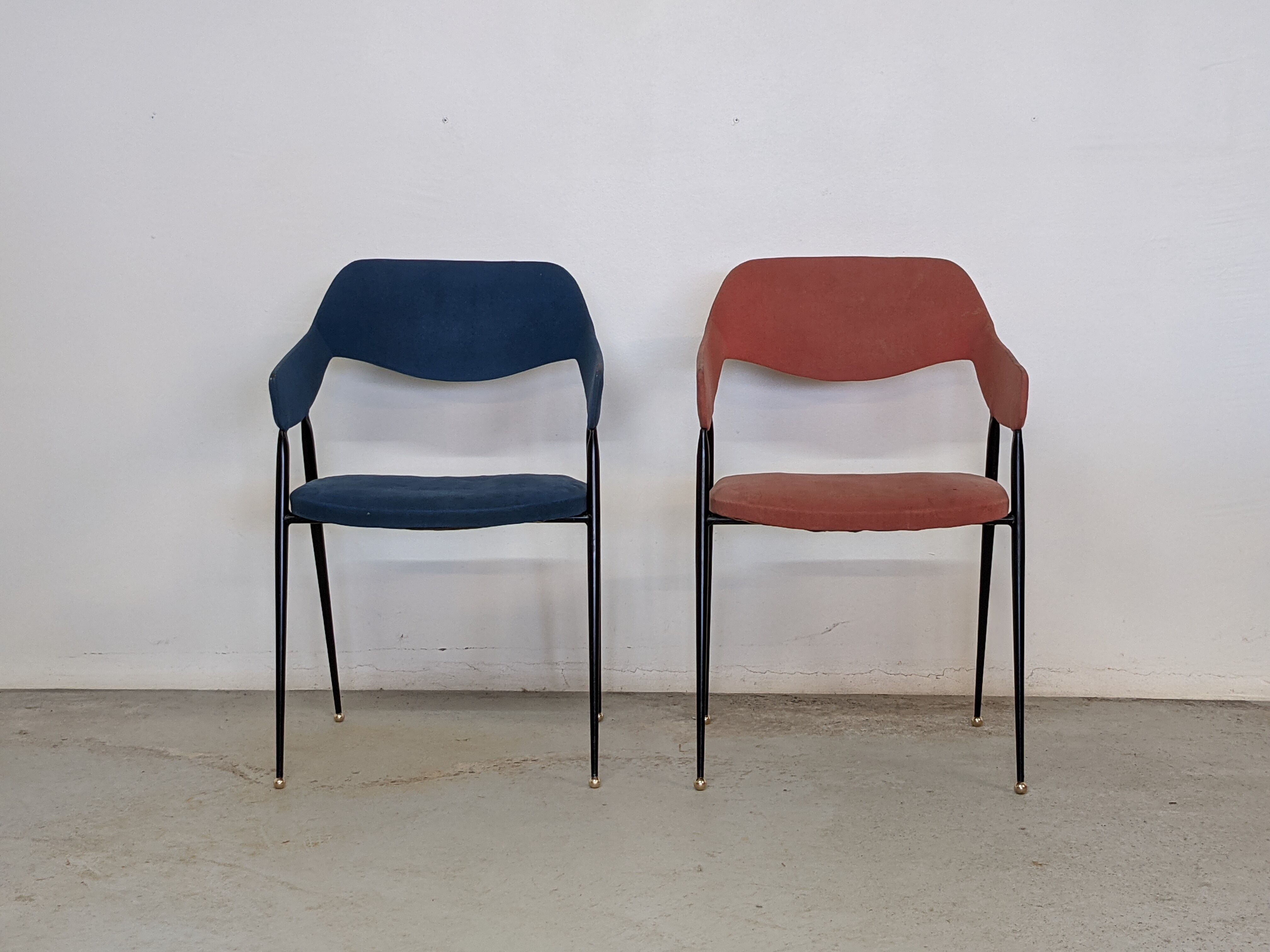 Pair of compass chairs - 50s