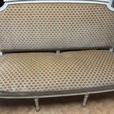 Louis XVI bench in bleached wood, Napoleon III period