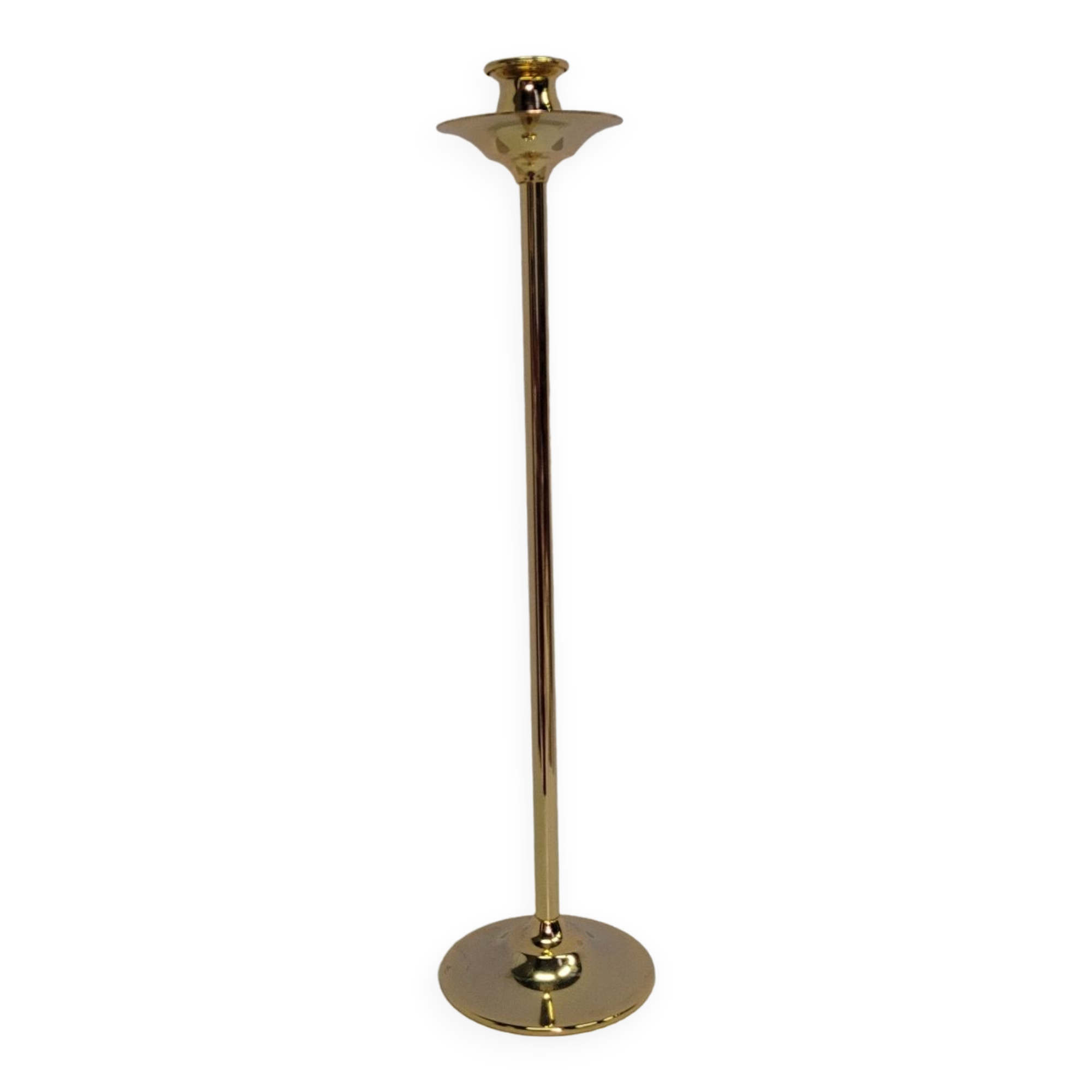 Large vintage brass candle holder from the 60s