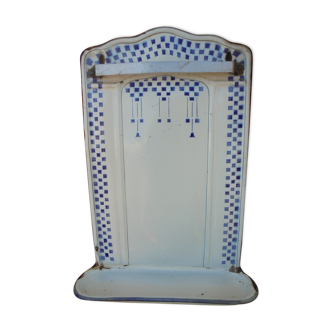 Porte-louches emaillé décor lustucru