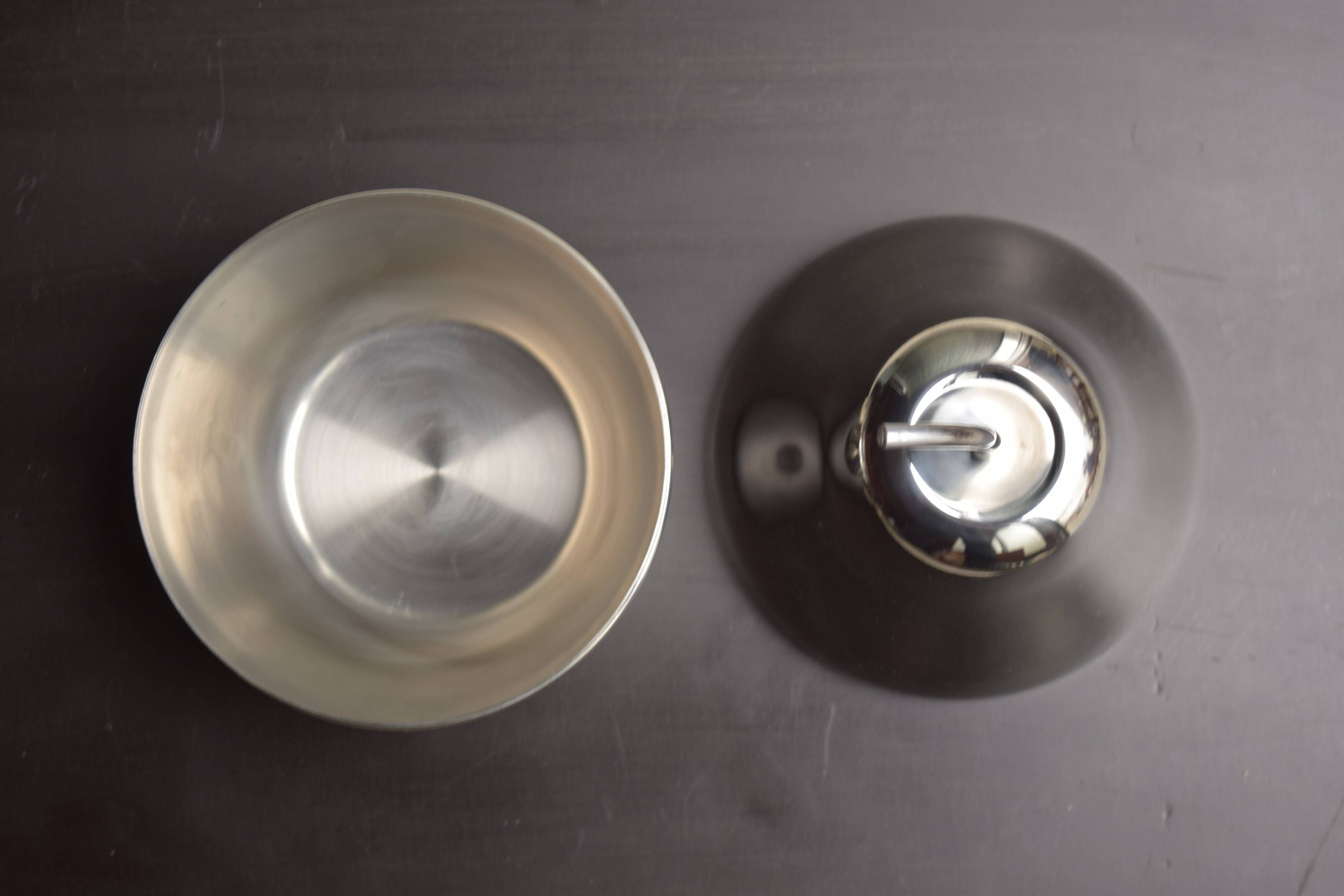 Pear ice bucket in chrome metal 1970