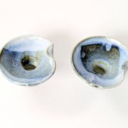 Pair of ceramic candle holders, West German, Till Sudeck, 1960s.