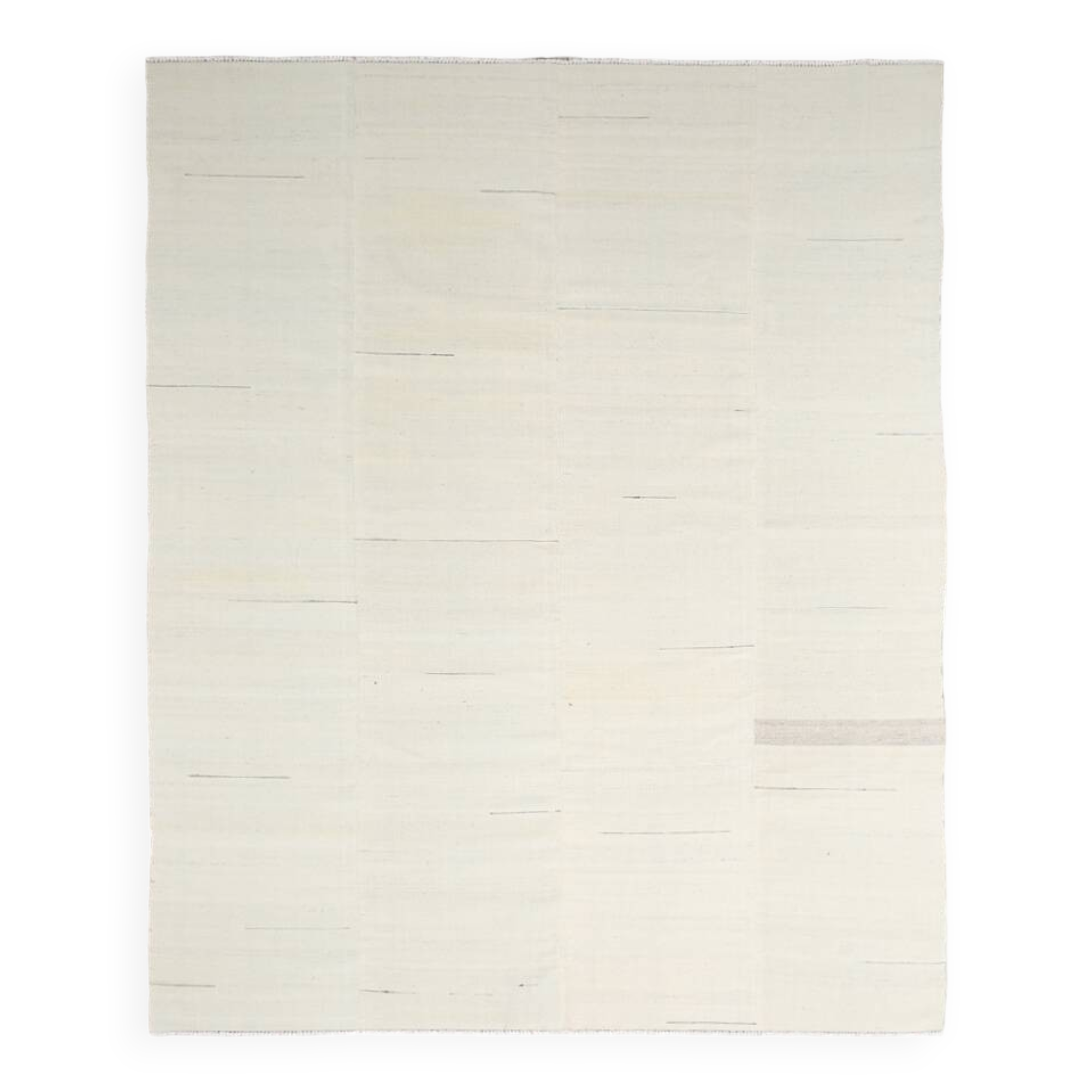 8x10 Cream & Beige Handmade Wool Vintage Rug, 248x301Cm