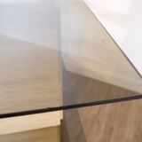 Italian travertine and glass shelf 1970
