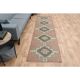 1970s Turkish Oushak Handmade Wool Cotton Orange Runner Rug 84x306