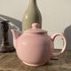 Théière anglaise en céramique rose vintage