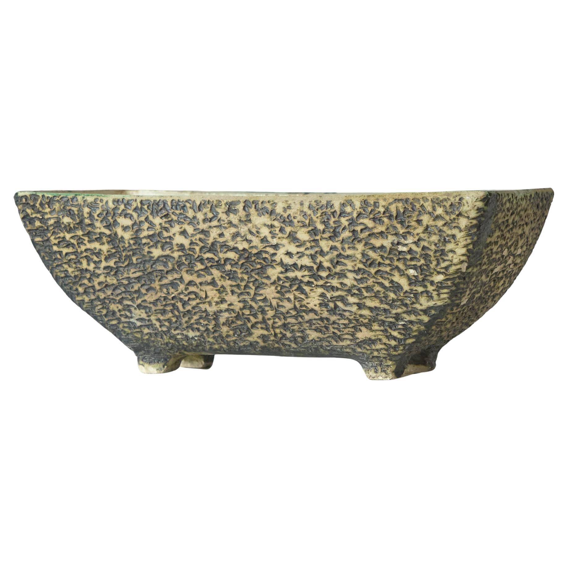 Birch Bark Studio mid-century pottery plant pot, 1950s