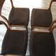 Ensemble de 4 chaises baumann traineau